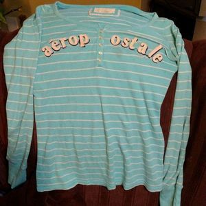 Areopostale baby blue long sleeve